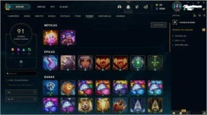 Conta league of legends Platina 4  ( 59 skins ) LOL