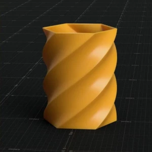 Porta-Canetas Espiral Torcido em Impressão 3D - Artesanato e Personalizados