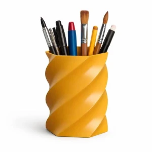 Porta-Canetas Espiral Torcido em Impressão 3D - Artesanato e Personalizados
