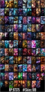 Conta LOL Ouro 5 - 109 skins - League of Legends