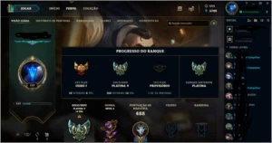 VENDO CONTA PLATINA 5 COM SKINS E TODOS CAMPEÕES. - Outros