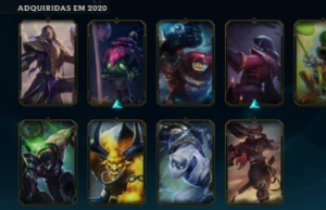 Ultimo elo:diamante 4, nível 85, 34 skins e 9 cromas!! - League of Legends LOL