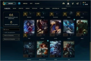 Conta platina 1 com 6 skins e 29 champs + Honra 3 - League of Legends LOL