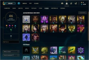 Conta platina 1 com 6 skins e 29 champs + Honra 3 - League of Legends LOL