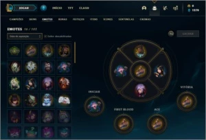 Conta platina 1 com 6 skins e 29 champs + Honra 3 - League of Legends LOL