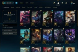 Conta platina 1 com 6 skins e 29 champs + Honra 3 - League of Legends LOL