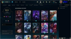 conta de lol Platina 201 skins - League of Legends