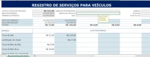 Registro De Serviços Para Veiculos 2024 - Editavel