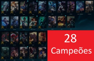 Conta League of Legends - 2021 com 15 skins, 28 campeões LOL