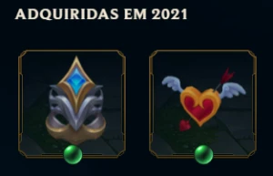 Conta League of Legends - 2021 com 15 skins, 28 campeões LOL