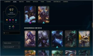 CONTA LVL LVL 224 / GOLD 3 / 97 SKINS - League of Legends LOL