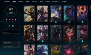 CONTA LVL LVL 224 / GOLD 3 / 97 SKINS - League of Legends LOL