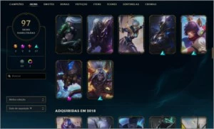 CONTA LVL LVL 224 / GOLD 3 / 97 SKINS - League of Legends LOL