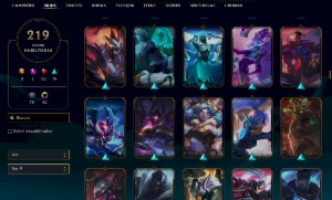 Conta Platina 4 -219 SKINS - League of Legends LOL