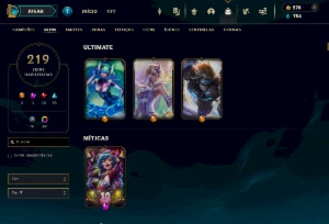 Conta Platina 4 -219 SKINS - League of Legends LOL