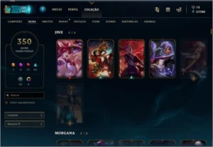 Conta League of legends 350 skins, todos campeões LOL