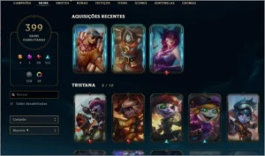 CONTA DE  LOL Plat 1 - 399 SKINS - League of Legends