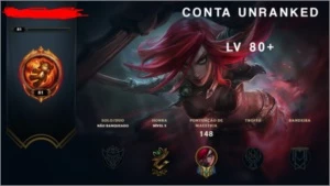 Conta lol Unranked barato Lvl 80+ - League of Legends