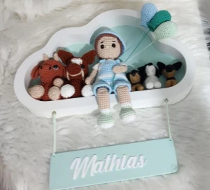 Enfeite de Porta Maternidade Menino - Artesanato e Personalizados