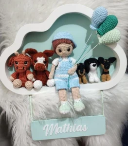 Enfeite de Porta Maternidade Menino - Artesanato e Personalizados