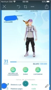 Conta Pokémon Go LVL 31