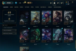 Platina 3 com 55 Champs e 14 Skins - League of Legends LOL