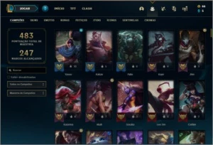 Conta ouro 3 com 102 skins e 138 champs - League of Legends LOL