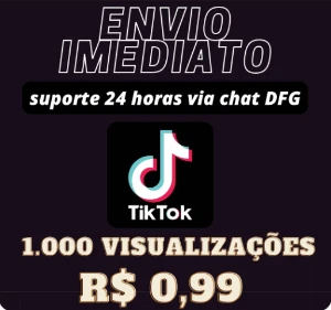 1k de visualização TIKTOK R$ 0,99 - Redes Sociais