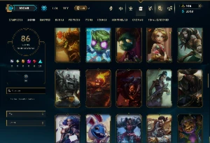 Unranked com 130 Champs e 86 Skins ( SUP / JG / MID ) - League of Legends LOL
