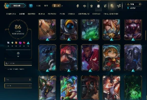 Unranked com 130 Champs e 86 Skins ( SUP / JG / MID ) - League of Legends LOL