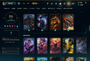 Unranked com 130 Champs e 86 Skins ( SUP / JG / MID ) - League of Legends LOL