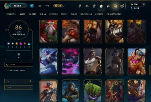 Unranked com 130 Champs e 86 Skins ( SUP / JG / MID ) - League of Legends LOL