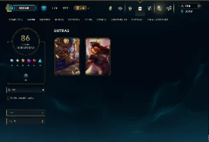 Unranked com 130 Champs e 86 Skins ( SUP / JG / MID ) - League of Legends LOL