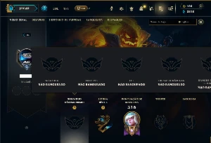 Unranked com 130 Champs e 86 Skins ( SUP / JG / MID ) - League of Legends LOL