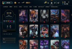 Conta Bronze 1 com TODOS os Champs e 319 Skins +9 prestígios - League of Legends LOL