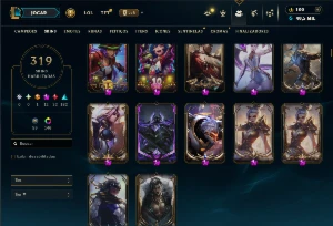 Conta Bronze 1 com TODOS os Champs e 319 Skins +9 prestígios - League of Legends LOL