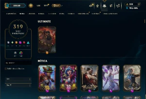 Conta Bronze 1 com TODOS os Champs e 319 Skins +9 prestígios - League of Legends LOL