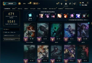 Conta Bronze 1 com TODOS os Champs e 319 Skins +9 prestígios - League of Legends LOL