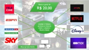 IPTV - Canais fechados, Netflix, Amazon Prime,  [conteúdo removido] Play... - Assinaturas e Premium
