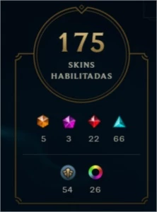 CONTA DE LOL GOLD 4 97PDL MMR ALTO COM  SKINS RARAS - League of Legends