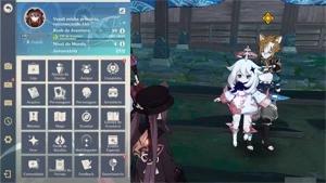 Conta AR39 mapa todo aberto, Hutao, Venti, Qiqi, Mona - Genshin Impact