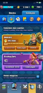 Conta CR Vários decks nv16 (max) + Coc Cv 14 Semi Full. - Clash Royale