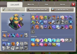 Conta CR Vários decks nv16 (max) + Coc Cv 14 Semi Full. - Clash Royale