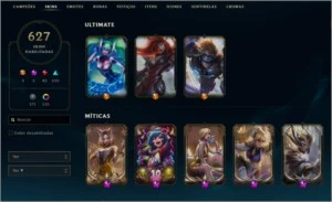 CONTA D4   ( 627 SKINS  + 117 CHROMAS ) - League of Legends LOL