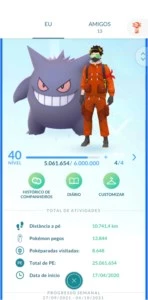 Conta de Pokemon go LVL 40 com 292 brilhantes, e 305 100% ! - Pokémon
