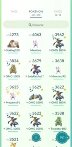Conta de Pokemon go LVL 40 com 292 brilhantes, e 305 100% ! - Pokémon