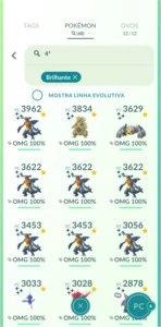 Conta de Pokemon go LVL 40 com 292 brilhantes, e 305 100% ! - Pokémon