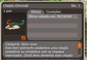 Chapeu e Capa Ovivmeti Nv 20 Spiritia - Pronta Entrega - Dofus