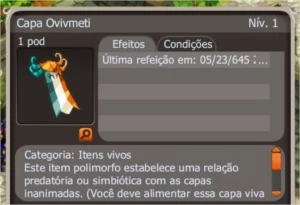 Chapeu e Capa Ovivmeti Nv 20 Spiritia - Pronta Entrega - Dofus