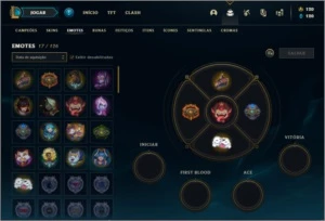Conta platina 4 / ouro 2 com 7 skins e 46 champs ( 660 RP ) - League of Legends LOL